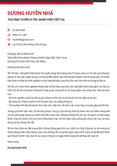 CV mẫu 6