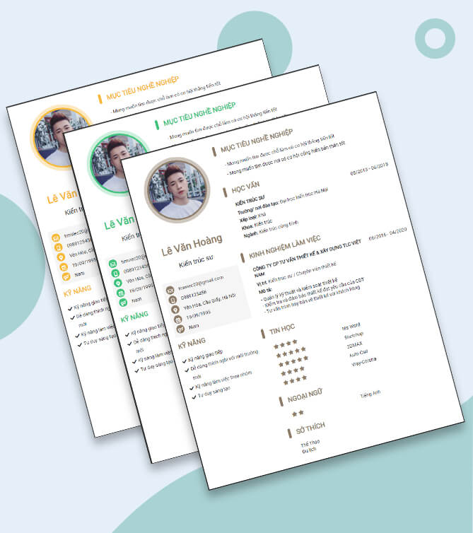 Mẫu CV tiếng Anh - Mẫu CV xin việc ngành ứng viên ngành Kiến trúc - CV.timviec.com.vn