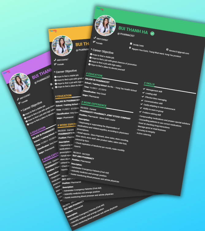 Mẫu CV tiếng Anh - Mẫu CV Trình Dược Viên - CV.timviec.com.vn