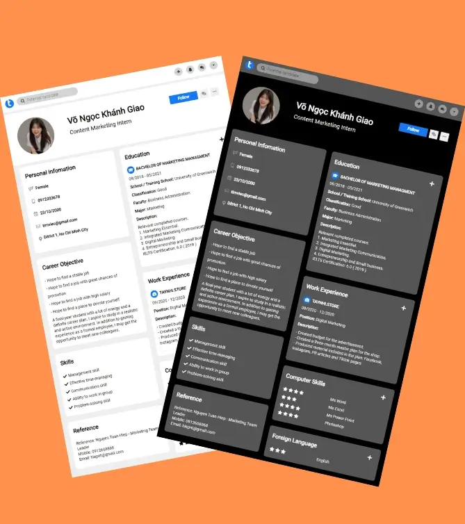 Mẫu CV xin việc ngành Marketing