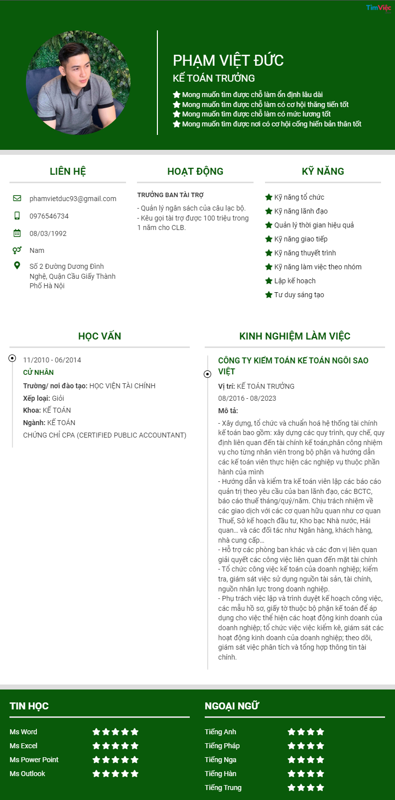 Kế Toán Trưởng