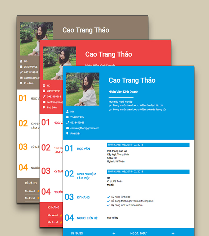 Mẫu CV xin việc thanh lịch
