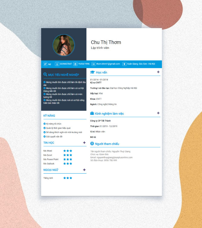 Mẫu CV Lập trình viên