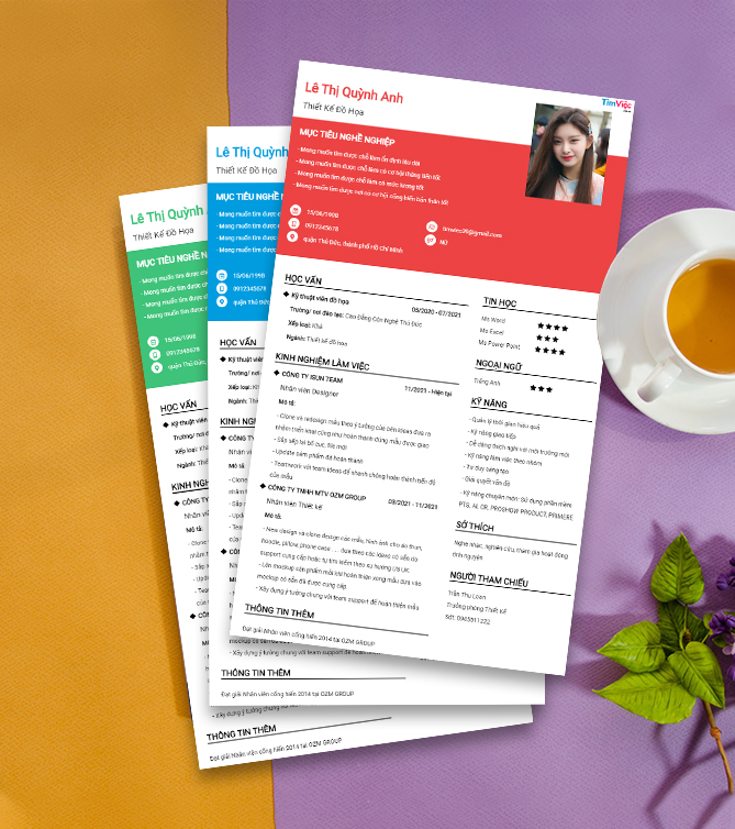 Mẫu CV xin việc Thiết Kế Đồ Họa