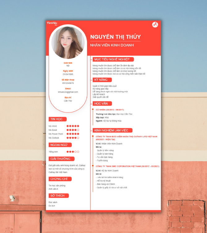 Mẫu CV cung Bạch dương