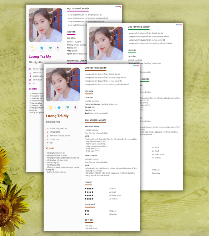 Mẫu CV Biên Tập Viên