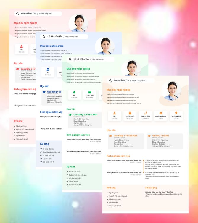 Mẫu CV xin việc Điều Dưỡng