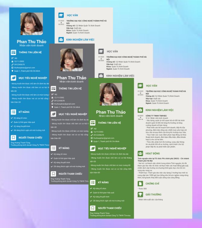 Mẫu CV Quản Trị Kinh Doanh