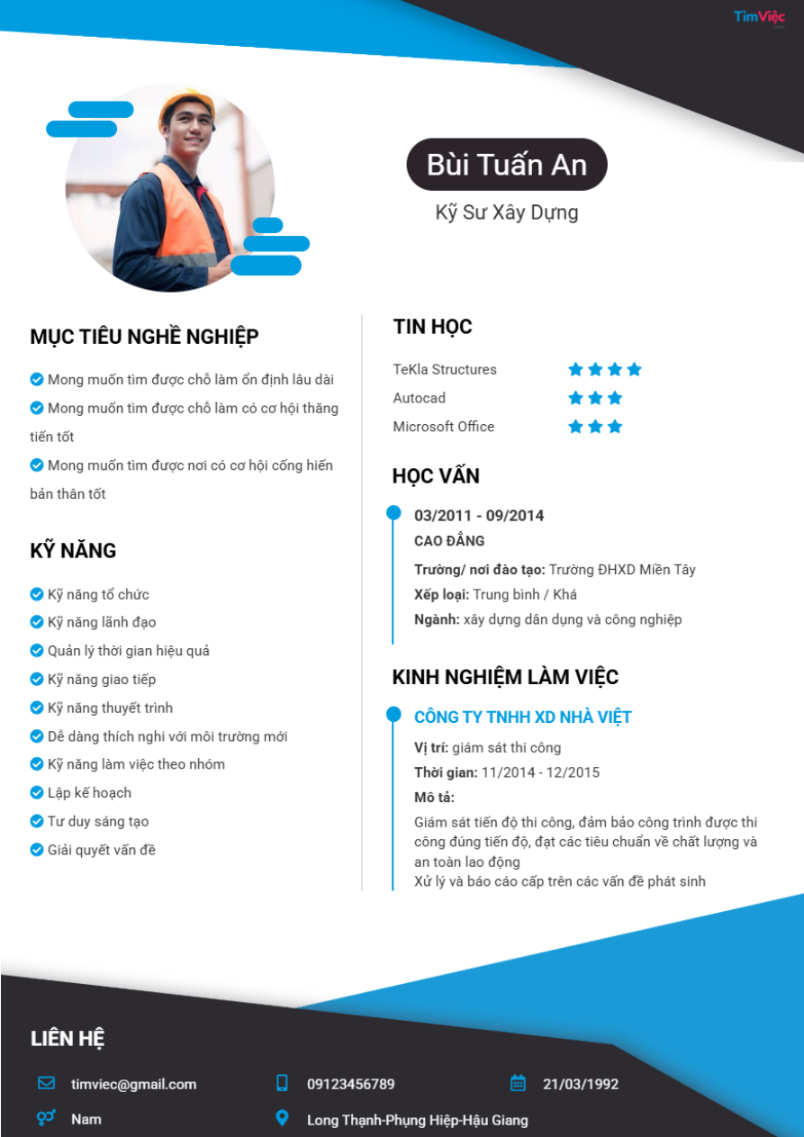 Mẫu CV xin việc phá cách